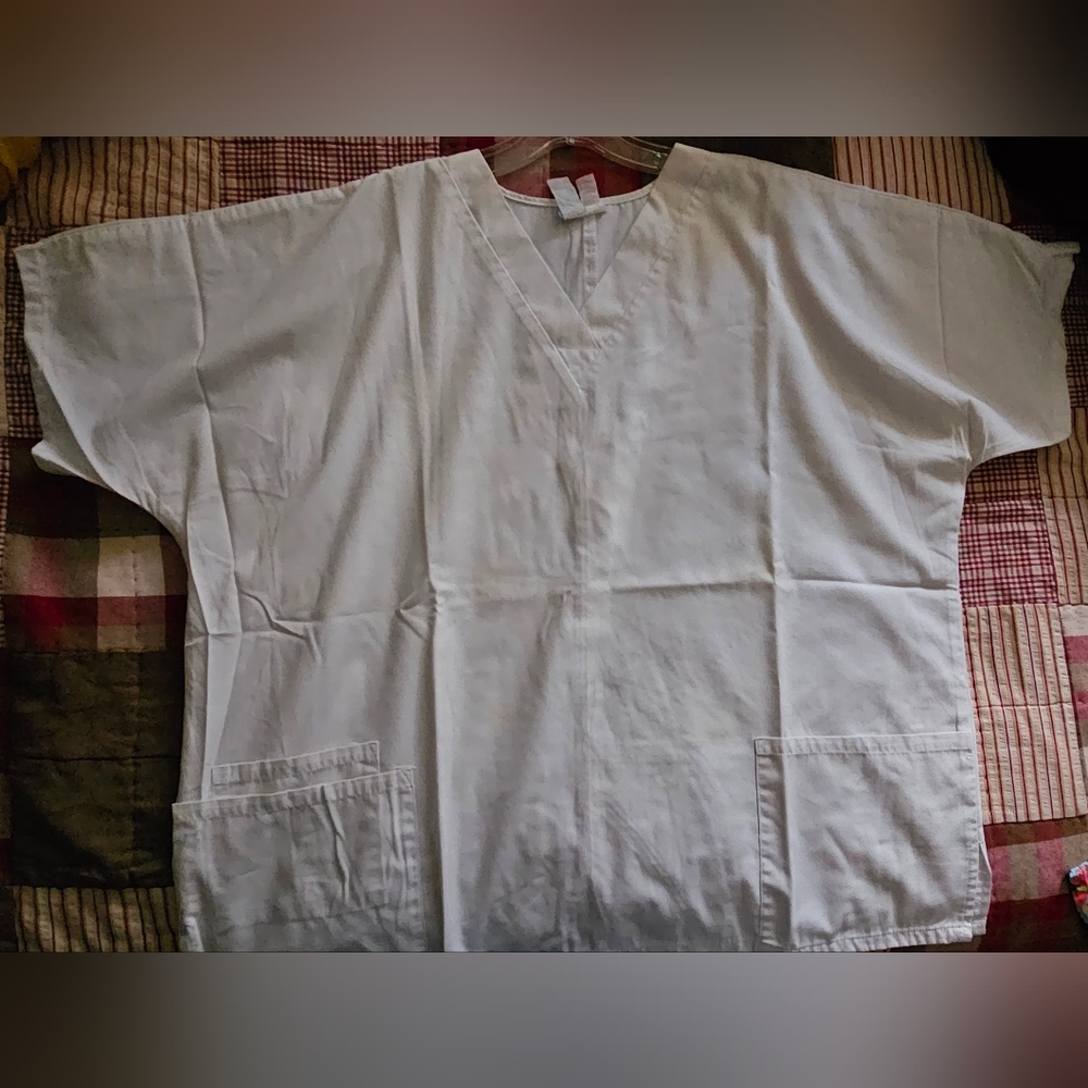 White Scrub top